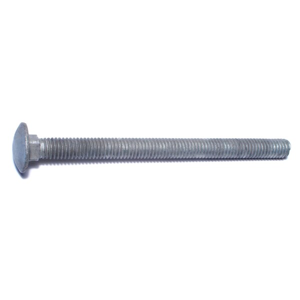 Midwest Fastener Carriage Bolt, Square Neck, 16 (Coarse), 5 in L, Steel, Hot Dipped Galvanized, 50 PK 05509 - main